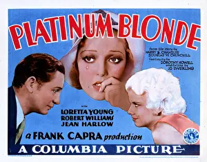 Love Triangle Prints: PLATINUM BLONDE, from left, Robert Williams, Loretta Young, Jean Harlow, 1931