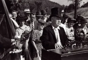 Bass Prints: Playing on old organ for the period dances at the 'World's Fair' in Tunbridge