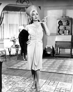 Velez Prints: PLAYMATES, Lupe Velez, in an ensemble by Edward Stevenson, 1941