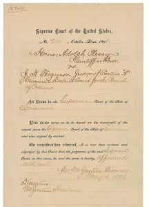 Constitution Prints: Plessy v. Ferguson (1896)