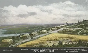 Street Prints: Plymouth Colony in 1622, in the second year since its founding