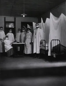 Sick Prints: An pneumonia ward at the U. S. Army Base Hospital in Toul