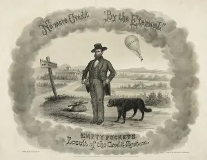 Failure Prints: Empty pockets, Result of the Credit System, attacked the use of credit rather than cash