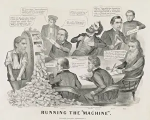 Welles Prints: Political cartoon depicts Lincoln's second Treasury Secretary