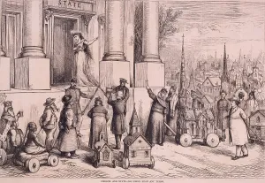Catholics Prints: Political cartoon, entitled, CHURCH AND STATE-NO UNION UPON ANY TERMS