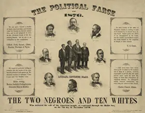 Images Dated 12th August 2009: THE POLITICAL FARCE OF 1876 showing portraits of twelve men who served on the election boards of Florida and Louisiana