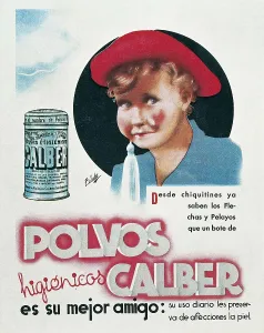 Childish Prints: 'Polvos higinicos Calber es su mejor amigo' (Calber hygienic powder is your best friend)