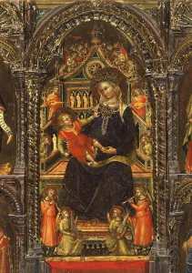 Angels Prints: Polyptych of Celestia or Madonna and Child with Saints