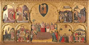 Triptych Prints: Polyptych of the Domitio Virginis with Crowning of the Virgin