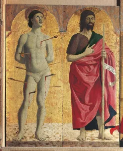 John The Baptist Prints: Polyptych of the Misericordia (or Virginn of the Mercy)