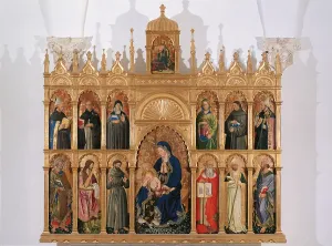 John The Baptist Prints: Polyptych of Saint Donato, by Antonio Alberti da Ferrara