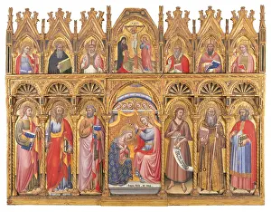John The Baptist Prints: Polyptych, by Simone dei Crocifissi
