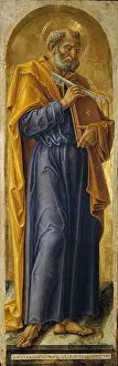 White Hair Prints: Polyptych with St Ambrose blessing