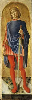 Medium Length Hair Prints: Polyptych with St Ambrose blessing