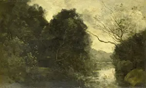 Pond Prints: Pond in the Woods, by Camille Corot