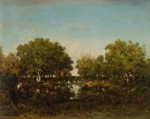 Cattle Prints: THE POOL, by Theodore Rousseau