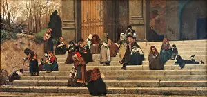 Steps Prints: Poor people on the steps of the convent of Aracoeli or Impressions of Rome