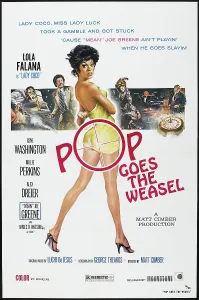 Adult Prints: POP GOES THE WEASEL, US poster, Lola Falana, 1975