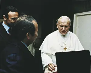 John Paul Ii 1920 Prints: Pope John Paul II visits the F