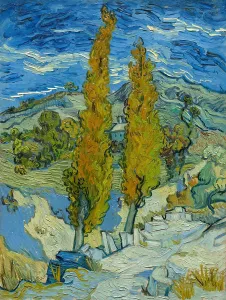 Impressionism Prints: Two Poplars in the Alpilles near Saint-Rmy