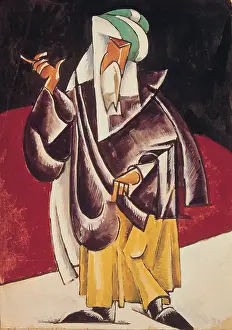 Theatrical Prints: Popova Ljubov, Sketch of a Theatrical Costume