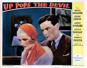 Fur Collar Prints: UP POPS THE DEVIL, from left, Carole Lombard, Norman Foster, 1931