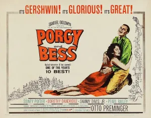 Poitier Prints: PORGY AND BESS, US poster art, from left: Dorothy Dandridge, Sidney Poitier, 1959