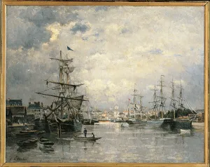 Building Exterior Prints: The Port of Caen, by Unknown Artist