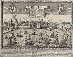 Craft Prints: Port of La Rochelle in 17th c. Engraving. AISA/Everett Collection**US SALES ONLY**