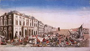 Sick Prints: Port of Marseille during the last European bubonic plague in 1720 which killed 100