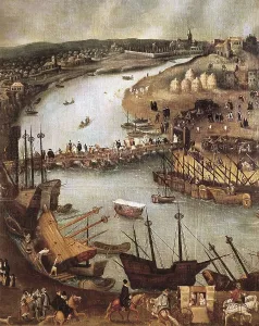 Seville Prints: The Port of Sevilla. end 16th c