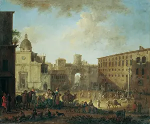 Donkey Prints: Porta Capuana (Porta Capuana), by unknown artist