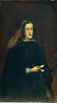 Jewel Prints: Portait of Carlo II, by Unknown Spanish artist, after Juan Carreo de Miranda, ca