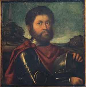 Strength Prints: Portrait of Armed Man, attributed to Polidoro da Lanciano