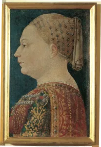 Embroidery Prints: Portrait of Bianca Maria Sforza