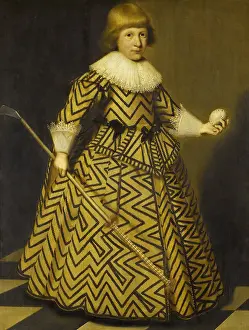 Luxury Prints: Portrait of a Boy with a Kolf Club