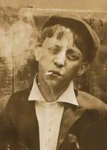 Images Dated 8th July 2008: Portrait of a boy smoking, original caption: A