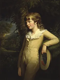 Meditation Prints: Portrait of a child, by British artist