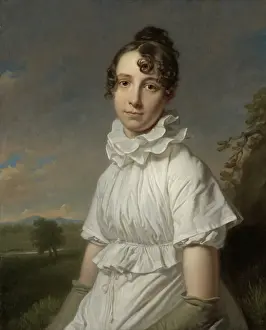 Neoclassicism Prints: Portrait of Emma Jane Hodges, by Charles Howard Hodges