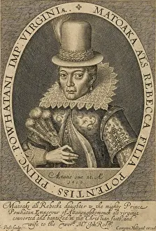 Legendary Prints: Portrait engraving of Pocahontas