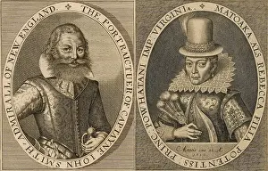 Explorer Prints: Portrait engravings of Captain John Smith and Pocahontas