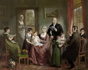 Neoclassicism Prints: Portrait of the Family of Adriaan Bonebakker with Dirk L