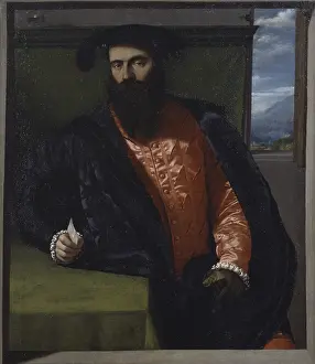 Thought Prints: Portrait of a Gentleman, by Alessandro Bonvicino also known as Moretto da Brescia