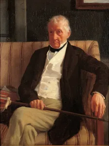 Sofa Prints: Portrait of Hilaire Degas, Grandfather of the Artist