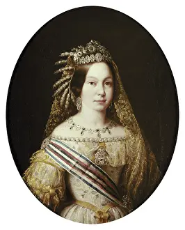 Isabella Ii 1830 1904 Prints: Portrait of Isabella II. 1848. Oil on canvas