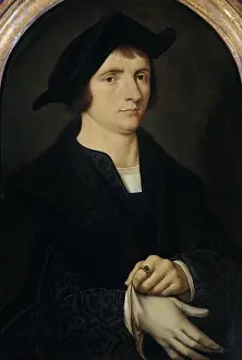 Businessman Prints: Portrait of Joris Vezeleer, copy of work by Jos can Cleve