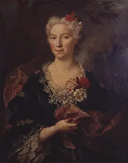 Drape Prints: Portrait of a Lady, by Nicolas de Largilliere and collaborators
