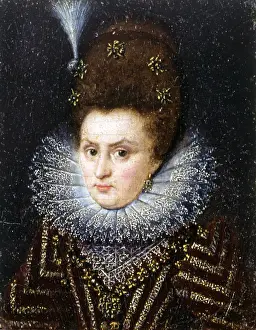 Jewel Prints: Portrait of a Lady, by Unknown Artist close to Frans Pourbus the Younger