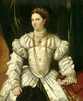 1540s Prints: Portrait of a Lady in White, by Moretto da Brescia