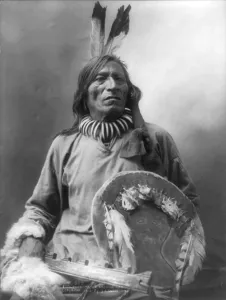 Sioux Prints: Portrait of a Lakota Sioux medicine man, Fool Bull, photograph, 1900